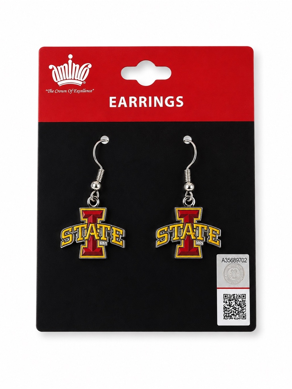 Aminco Red Logo Dangle Earrings - Iowa State Cyclones